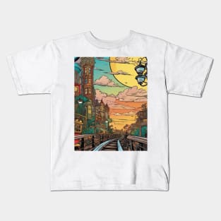 Vintage Train Track Kids T-Shirt